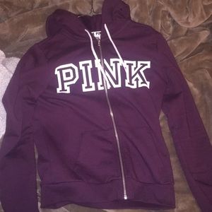 PINK zip up sweater